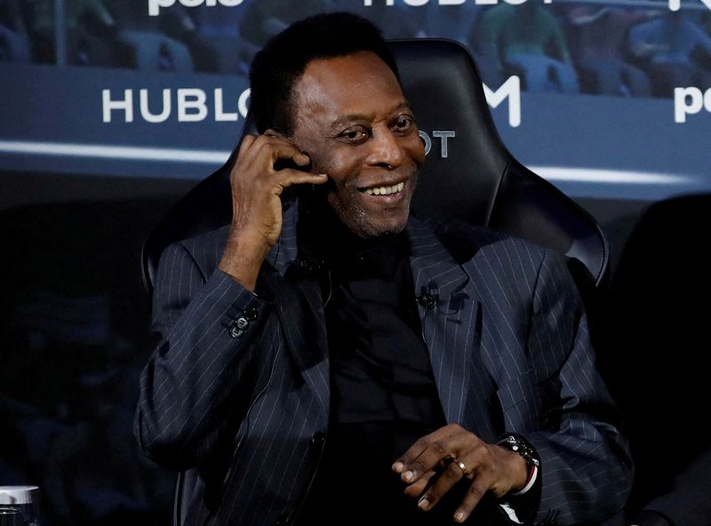 FILE PHOTO: Brazilian soccer great Pele is seen in Paris, April 2, 2019. Picture taken April 2, 2019.