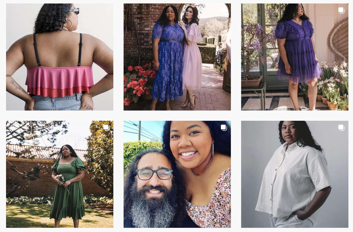 Erin Burrise, a "Curve model" based in Sacramento, Calif., on Instagram.