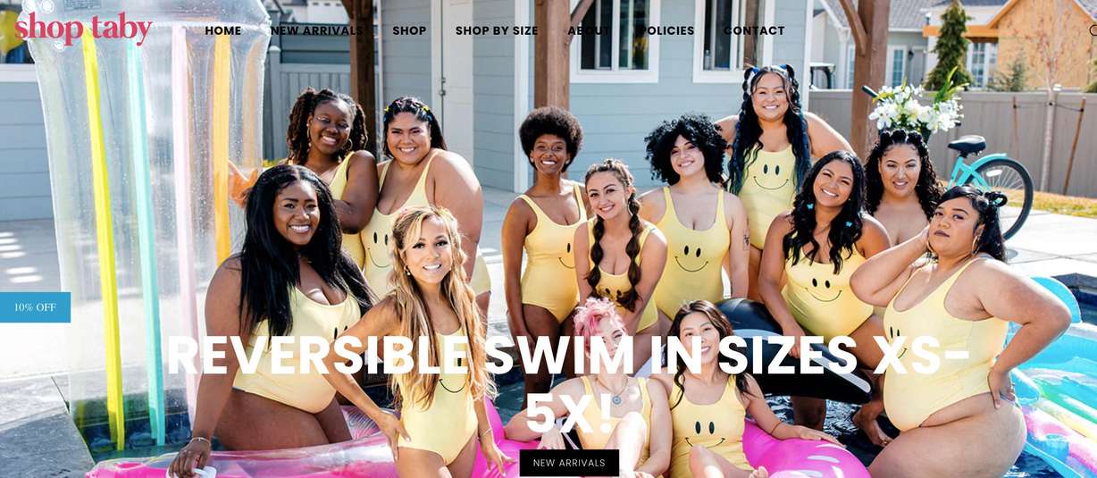 Utah-based online clothier, Shop Taby, boasts all-inclusive sizing, as well.