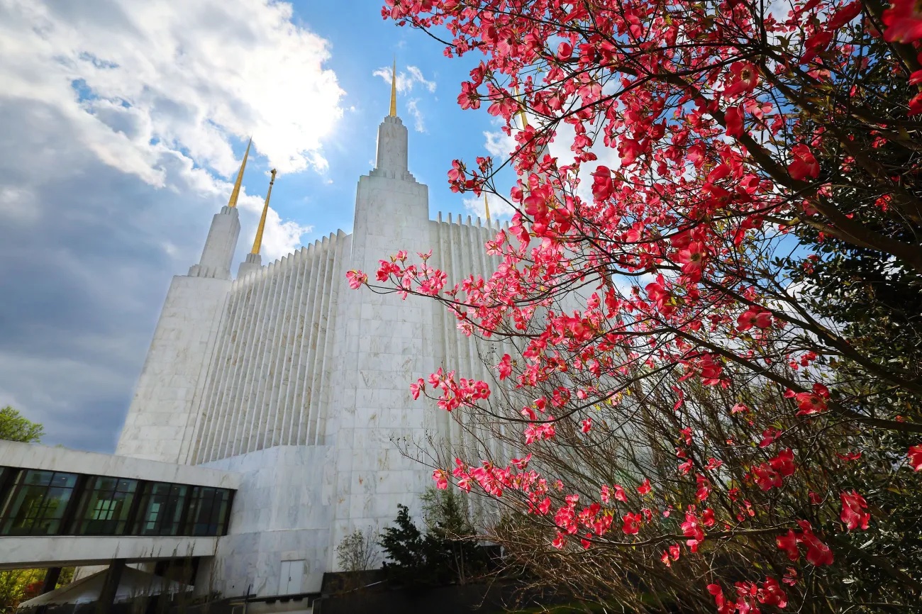 The Church of Jesus Christ of Latter-day Saints’ Washington D.C. Temple in Kensington, Maryland, is pictured on Tuesday.