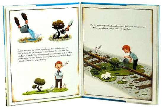 Pages from "The Curious Garden," by Peter Brown.