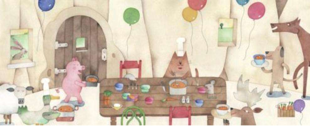 An illustration from "Carrot Soup," by John Segal.