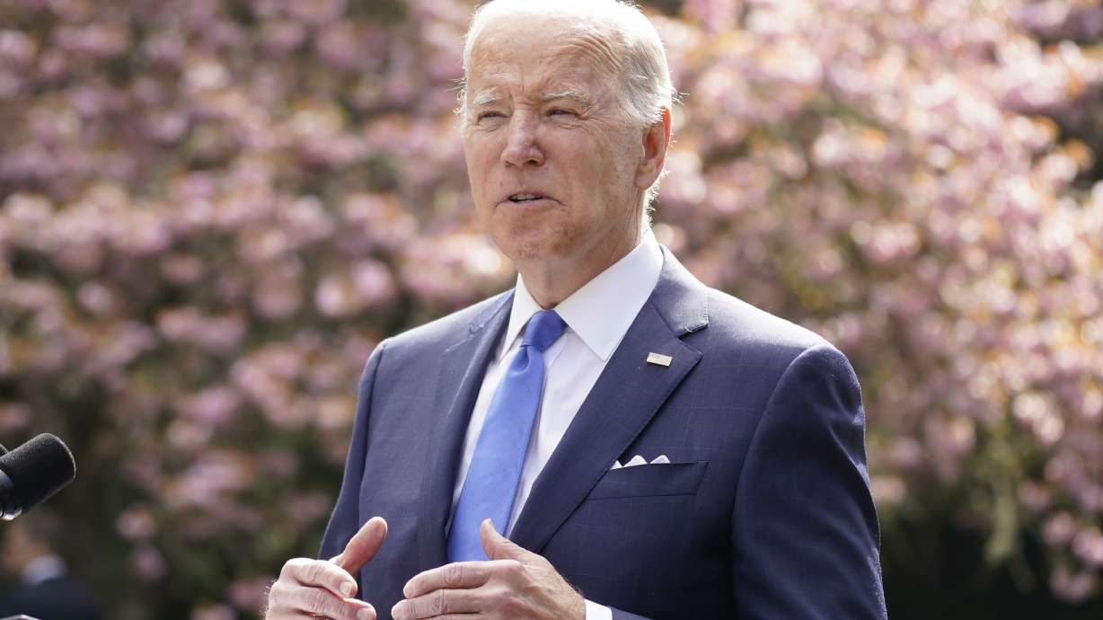 President Joe Biden speaks at Seward Park on Earth Day, Friday, in Seattle.