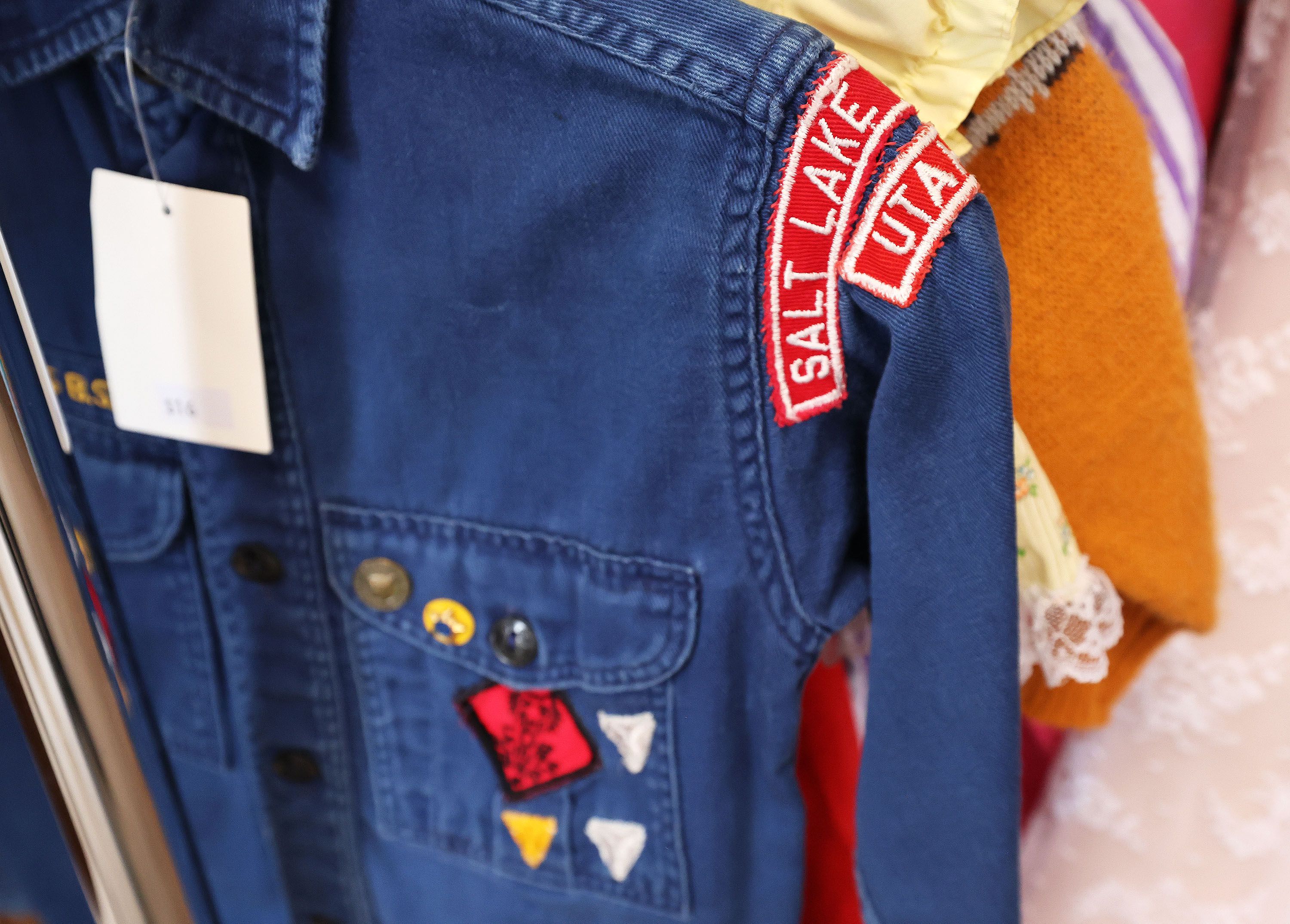 Vintage clothing for sale at Copperhive Vintage in Salt Lake City is pictured on April 14.