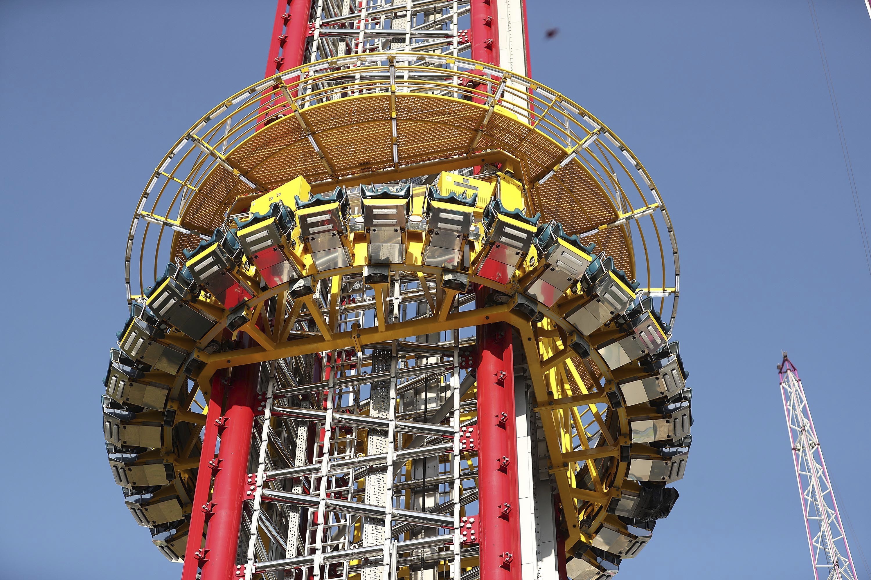 The Orlando Free Fall drop tower in ICON Park in Orlando is pictured on March 28. Tyre Sampson, 14, was killed when he fell from the ride.