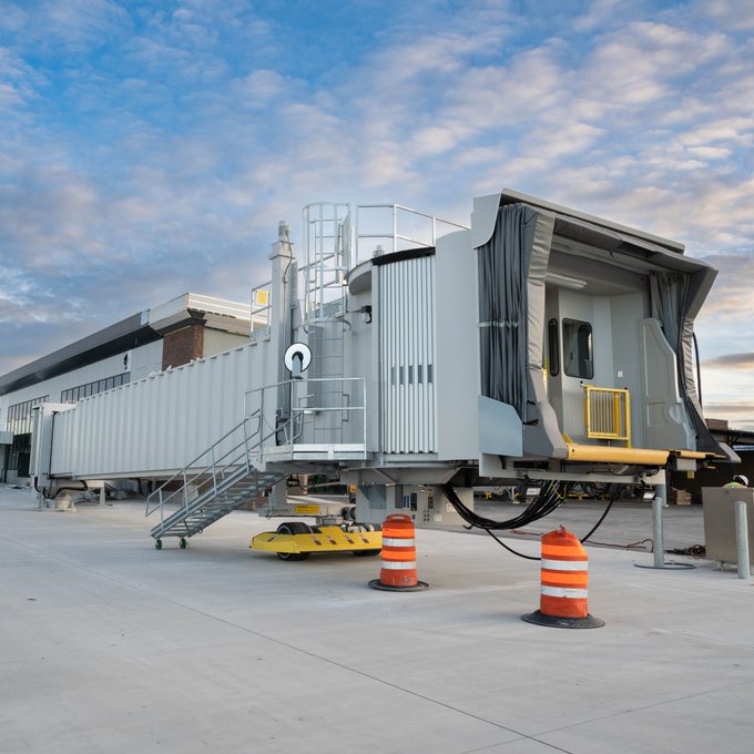 A gate of the new Provo Airport terminal on April 4, 2022. Allegiant Air plans to establish a four-aircraft base at Provo Airport that will begin operations by mid-November, the carrier announced Tuesday.
