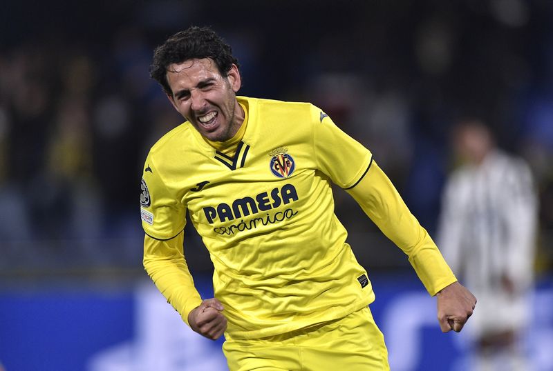 FILE PHOTO: Soccer Football - Champions League - Round of 16 First Leg - Villarreal v Juventus - Estadio de la Ceramica, Villarreal, Spain - February 22, 2022  Villarreal's Dani Parejo celebrates scoring their first goal