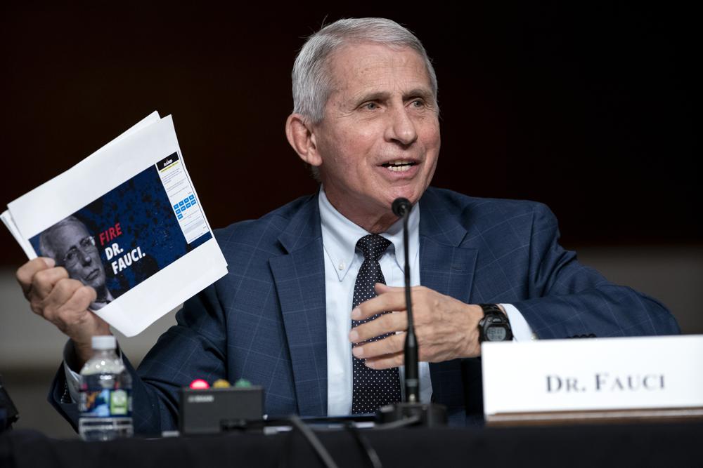 Dr. Anthony Fauci, director of the National Institute of Allergy and Infectious Diseases, speaks during a Senate Health, Education, Labor, and Pensions Committee hearing Jan. 11, on Capitol Hill in Washington. Speaking Tuesday night on PBS’ “NewsHour,” Fauci said the global pandemic isn’t over but the U.S. currently is “out of the pandemic phase.”
