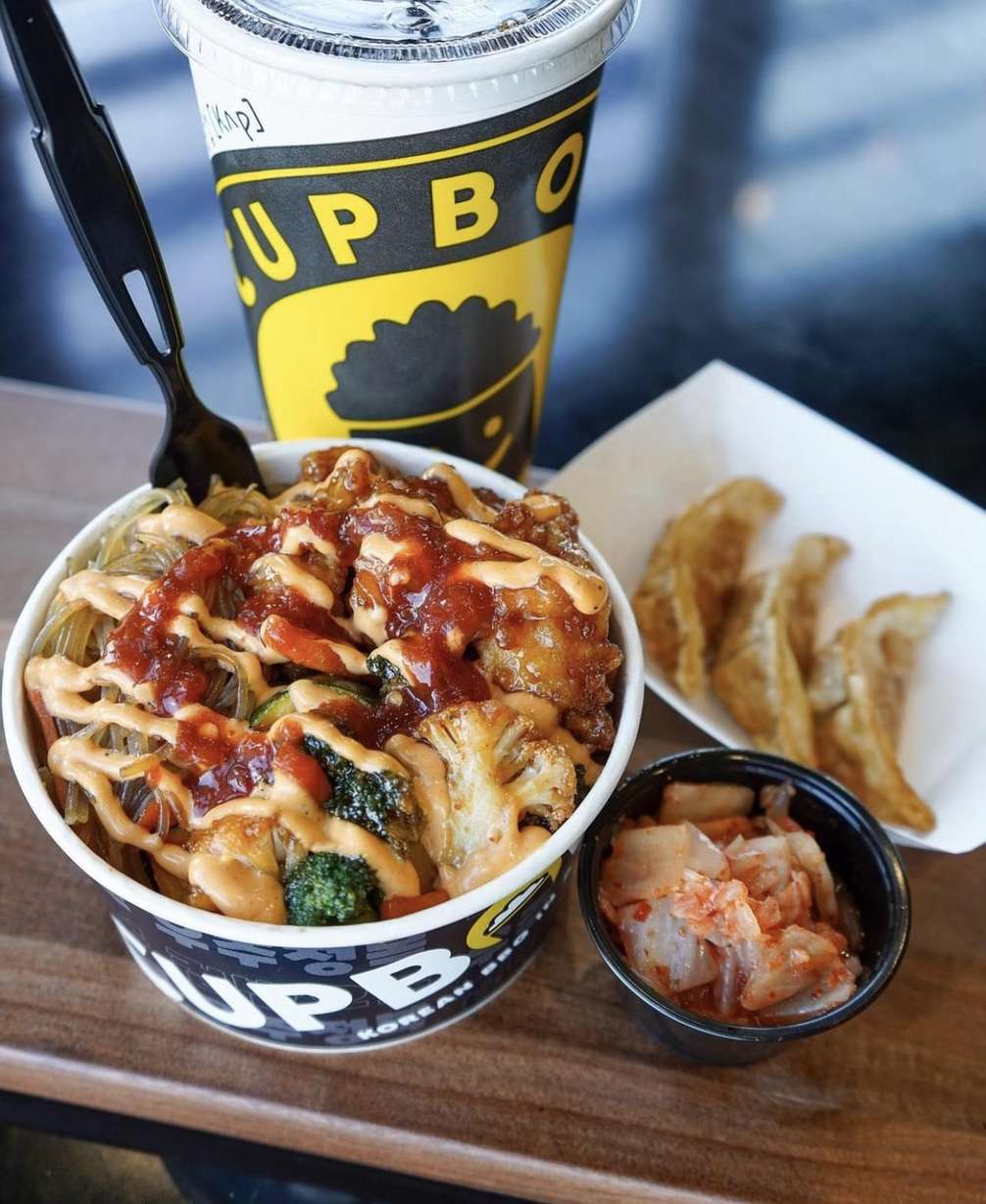 Menu items from Cupbop are pictured. Cupbop started with a single food truck, and now they'll have the chance to show America the food that turned their business from one truck to a company with over 100 locations across the globe.