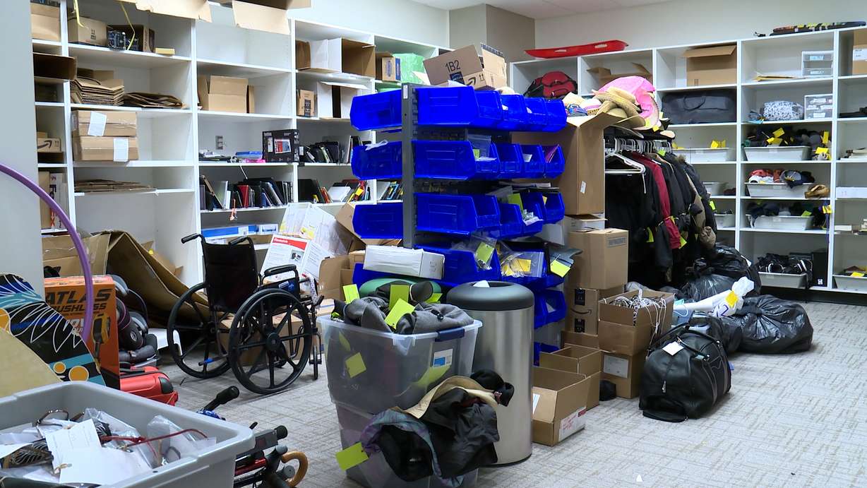 In the last year, more than 5,100 articles of clothing, 4,700 pairs of eyeglasses, 4,300 computers and electronics and nearly 2,000 bags have ended up in the Salt Lake International Airport's lost and found.