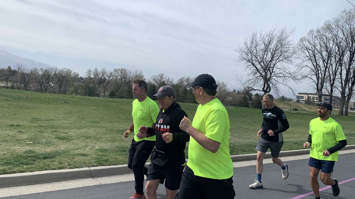 On April 9, six runners who are legally blind, along with seven volunteers to help them, tested new technology in Sugarhouse Park that could one day allow runners with blindness and low vision to run independently.