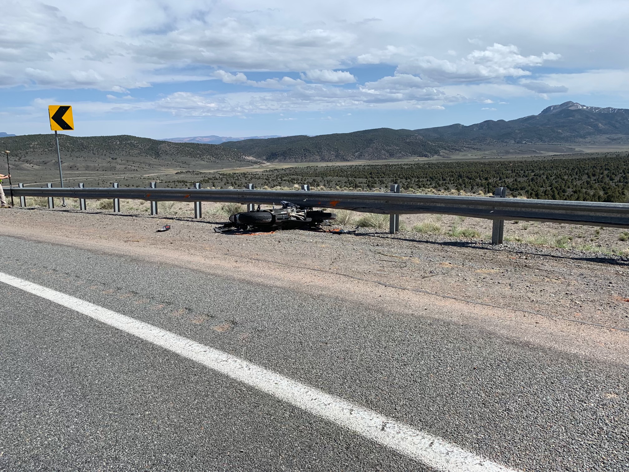 A man riding his motorcycle died in an accident Saturday in Iron County.