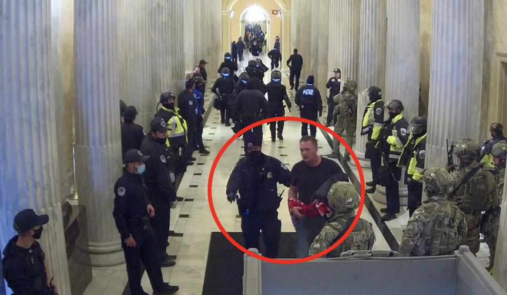Willard Jake Peart, circled in red, was sentenced Monday to probation in connection with the U.S. Capitol riot on Jan. 6, 2021.