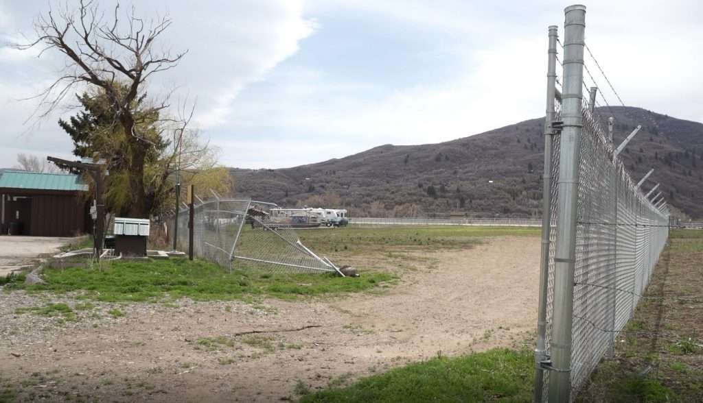 A brand-new section of fence at a boatyard at Pineview Reservoir was forcibly pulled out by vandals in recent months, Sean Harwood, district ranger of the Ogden district for the Uinta-Wasatch-Cache National Forest, told KSL April 26.