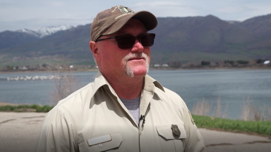 Sean Harwood, district ranger of the Ogden district for the Uinta-Wasatch-Cache National Forest, talks to KSL April 26 about gate closures at Pineview Reservoir.