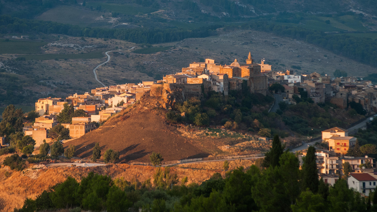 A view of the village of Sambuca di Sicilia, Italy.