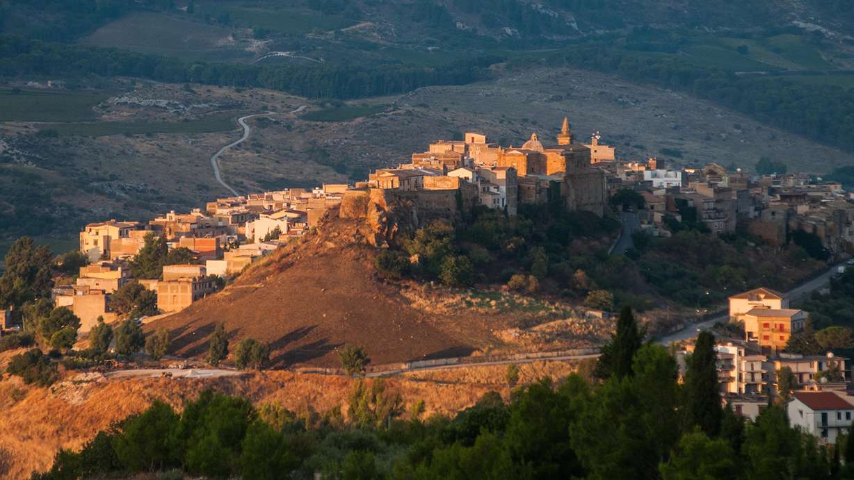 A view of the village of Sambuca di Sicilia, Italy.