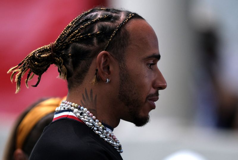 Formula One F1 - Miami Grand Prix - Miami International Autodrome, Miami, Florida, U.S. - May 6, 2022  Mercedes' Lewis Hamilton before practice