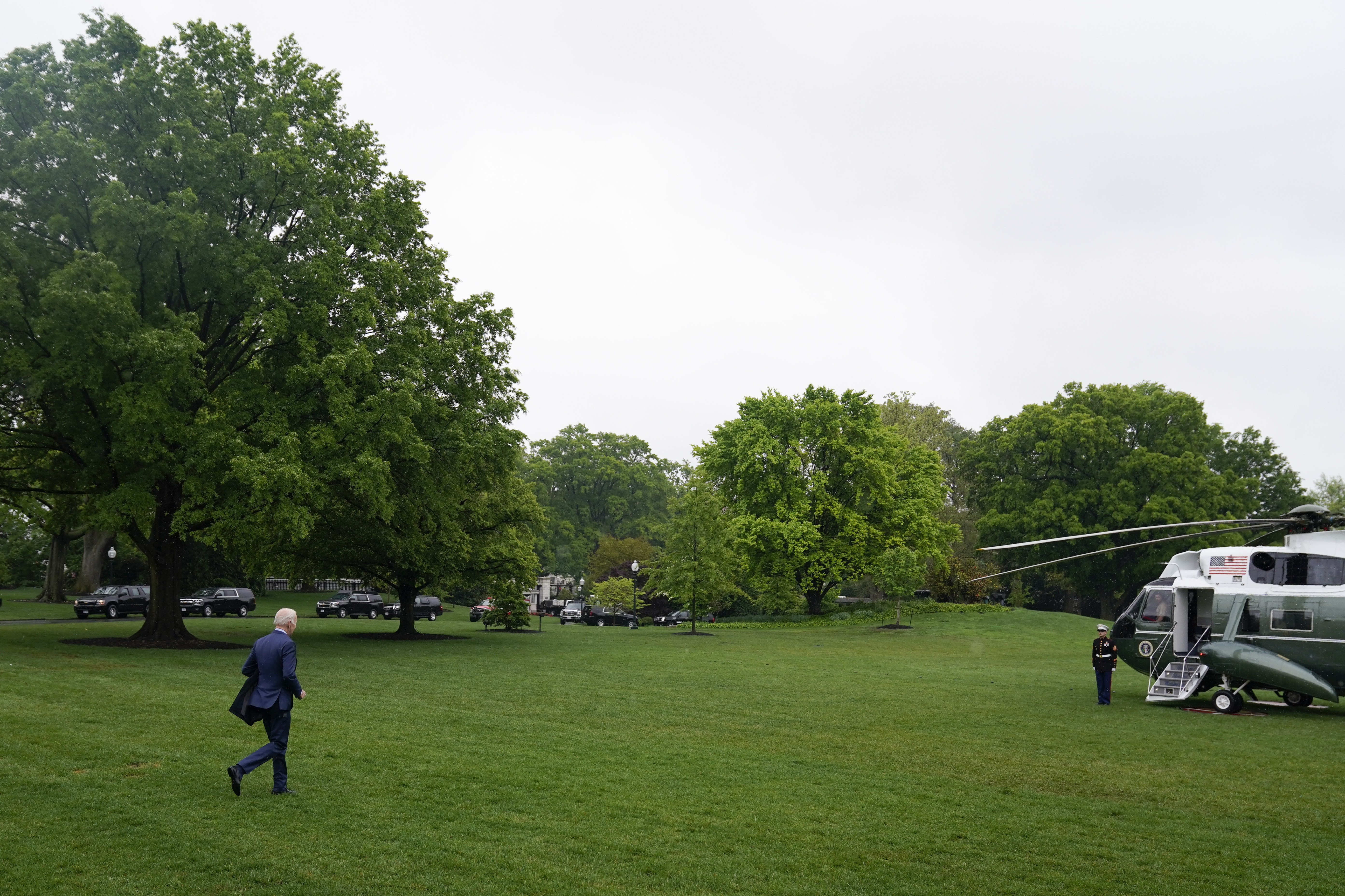 President Joe Biden walks to board Marine One on the South Lawn of the White House, Friday, in Washington. Despite lofty promises he's made, from the campaign trail through his first year in office, he has limited power to safeguard voting rights or expand the fight against climate change on his own.