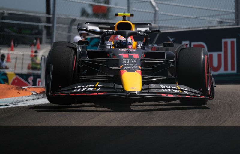 Formula One F1 - Miami Grand Prix - Miami International Autodrome, Miami, Florida, U.S. - May 6, 2022  Red Bull's Sergio Perez during practice