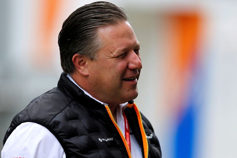 FILE PHOTO: Formula One F1 - Russian Grand Prix - Sochi Autodrom, Sochi, Russia - September 28, 2019   McLaren Chief Executive Officer Zak Brown