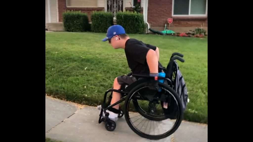 Tyler Boyle, 22, begins a workout near his home in Bountiful.