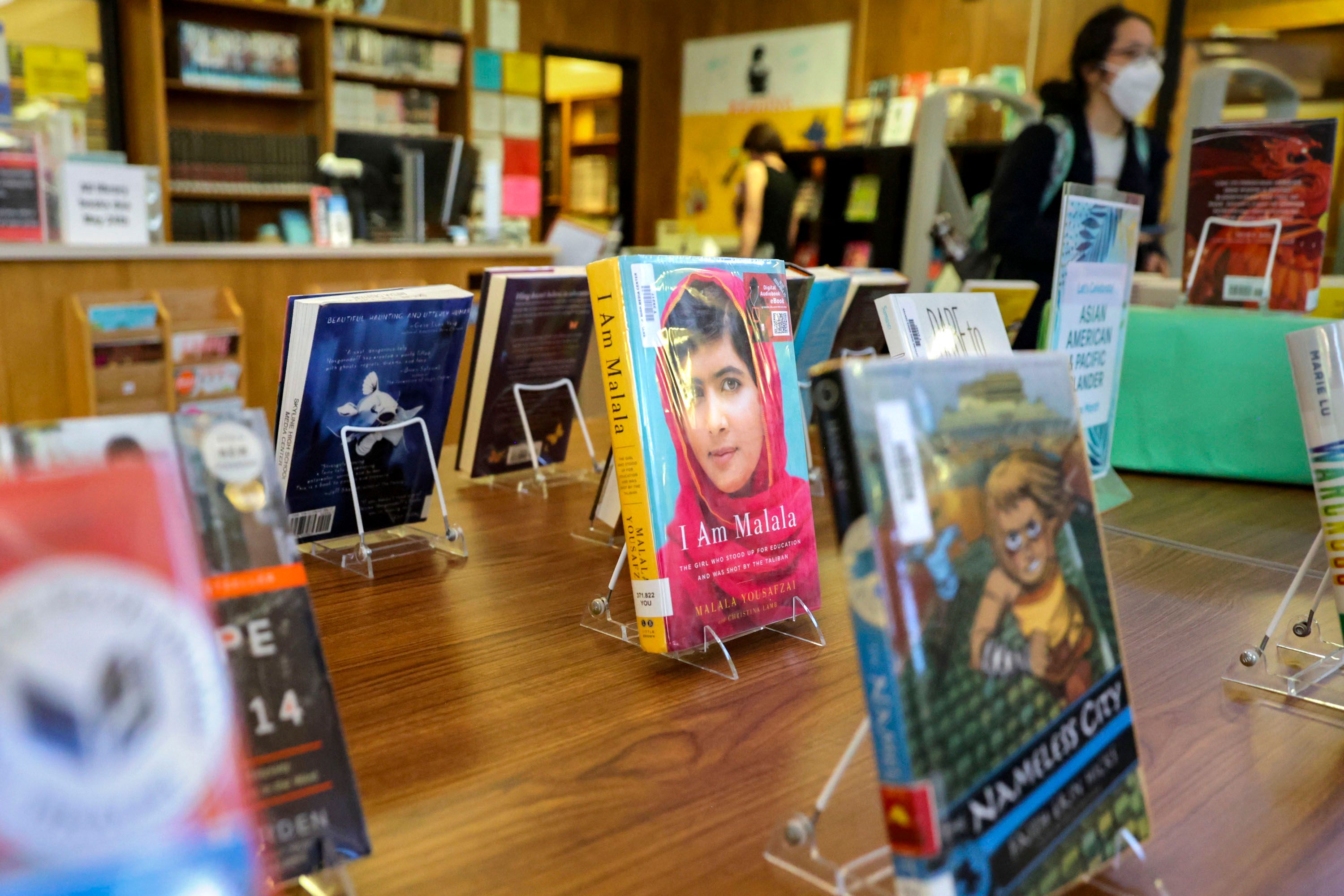 “I Am Malala” is pictured at the library at Skyline High School in Salt Lake City on Tuesday. The Utah State Board of Education is working on a policy intended to provide school boards with a framework to create or update library policies.