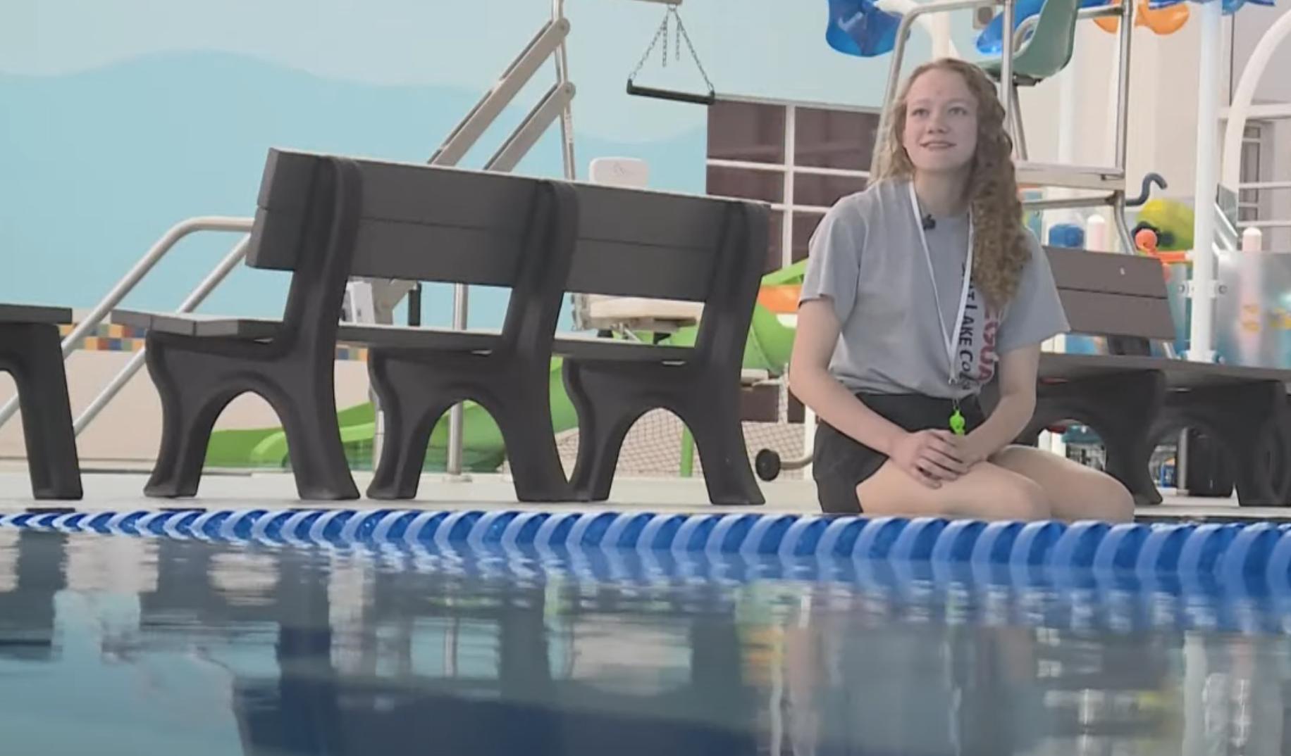Rachel Norton, a lifeguard at the Gene Fullmer Fitness and Recreation Center in West Jordan, Utah, talks about saving lives.