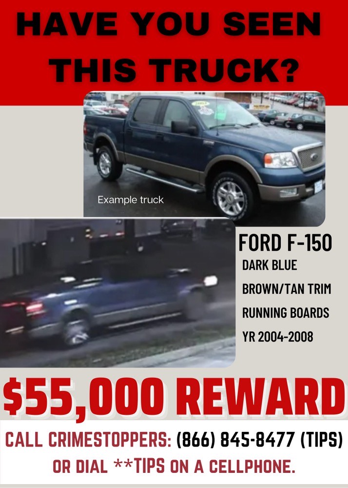 Police are searching for a truck seen at the scene of the shooting of Jared Bridegan in Jacksonville, Florida.