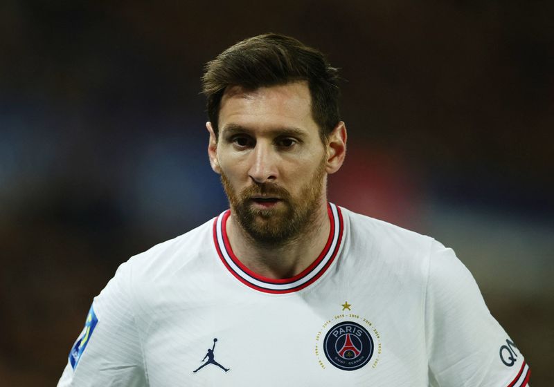 FILE PHOTO: Soccer Football - Ligue 1 - RC Strasbourg v Paris St Germain - Stade de la Meinau, Strasbourg, France - April 29, 2022 Paris St Germain's Lionel Messi