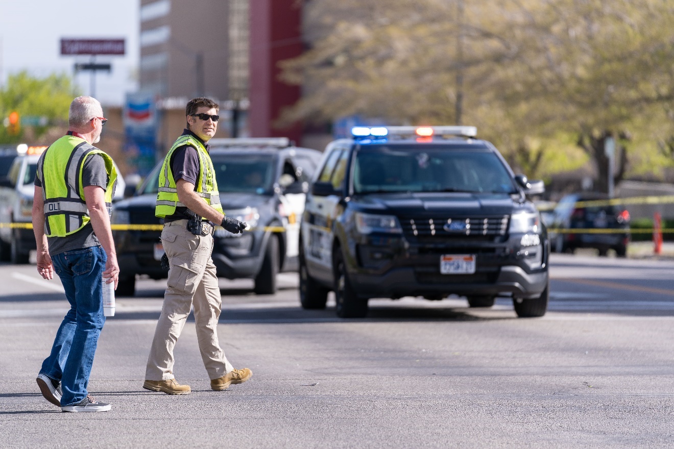 A motorcyclist died in a crash in Salt Lake City near the intersection of 400 South and West Temple on Wednesday.