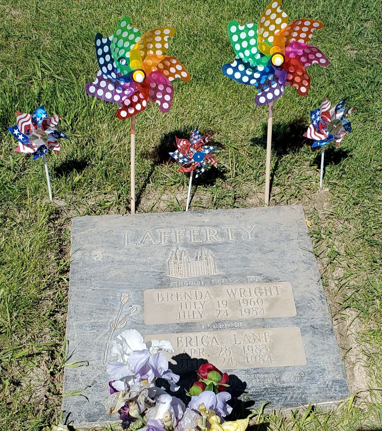 Brenda and Erica Lafferty’s grave in Twin Falls, Idaho, is pictured on Monday, May 31, 2021. Brenda and Erica Lafferty were laid to rest together, with Erica laying in the crook of Brenda Lafferty’s right arm.