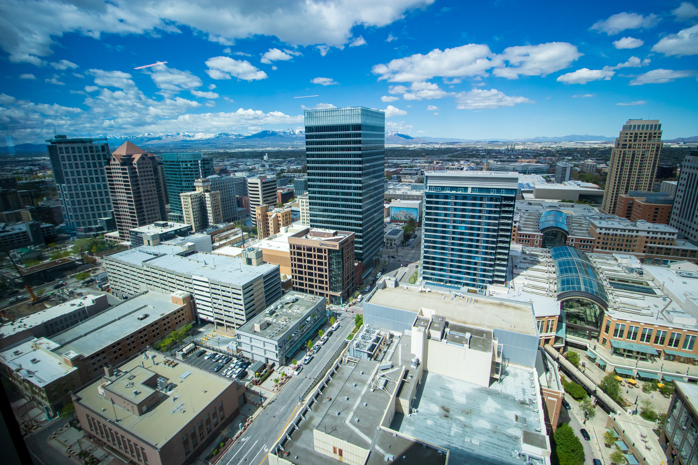 Downtown Salt Lake City seen from the 95 State building on May 12, 2022. The city's Planning Commission voted on March 26 to recommend a zoning text amendment that would only allow parking garages and some lots within the downtown area.