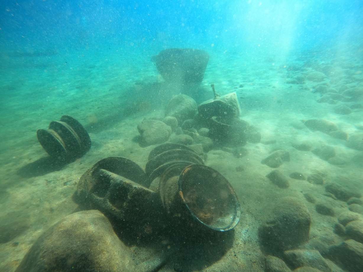An example of GPS-located heavy-lift trash items in the fall of 2021, in Lake Tahoe, Nev.