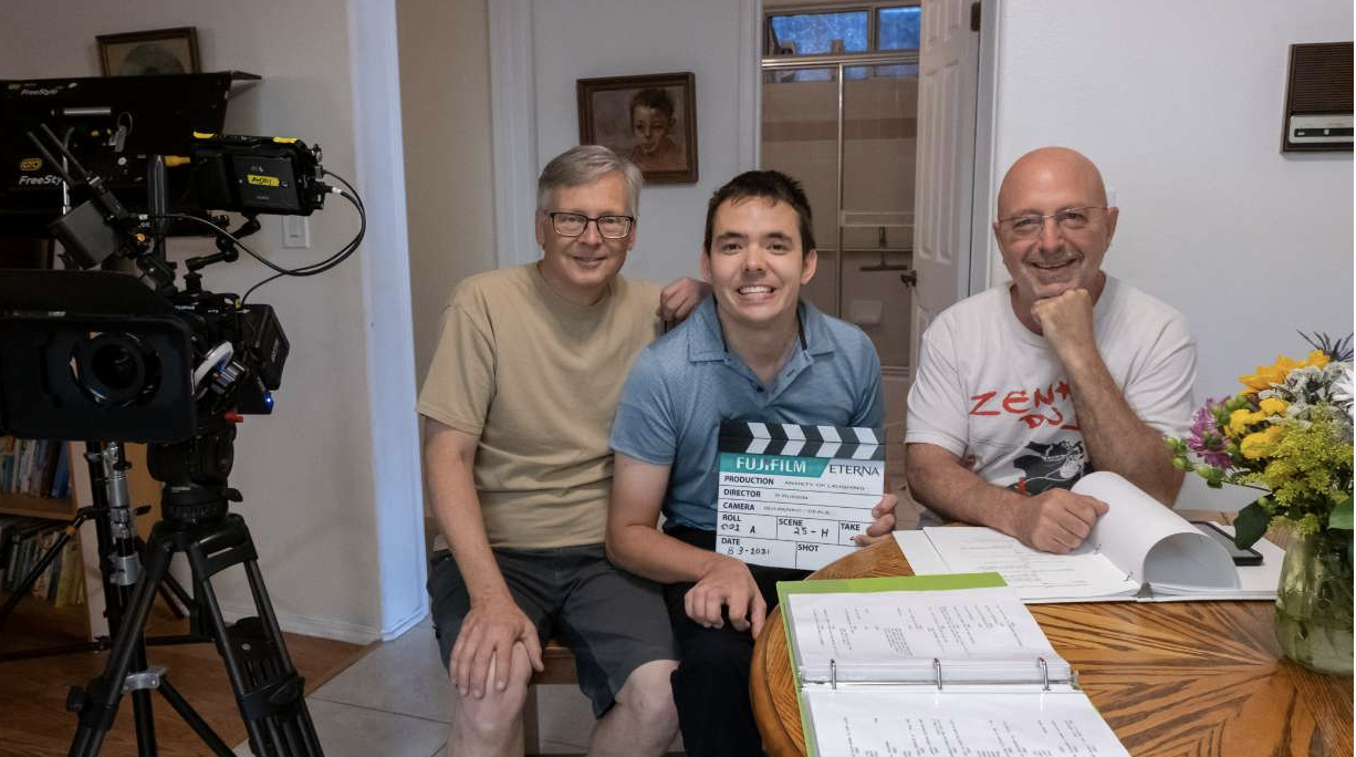A Brigham Young University alumnus' movie about disability made it into prestigious Hollywood indie film festival Dances With Films. Andrew Justvig, center, is pictured with colleagues on the film set last year.