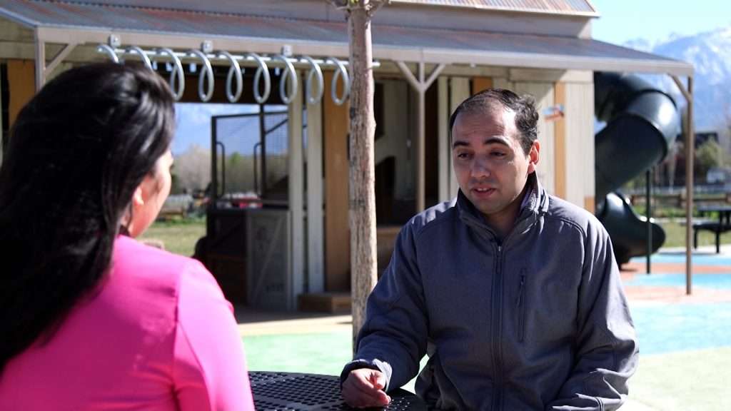 Jonathan Bejarano talks to KSL-TV. He has filed too many GRAMA requests to count.