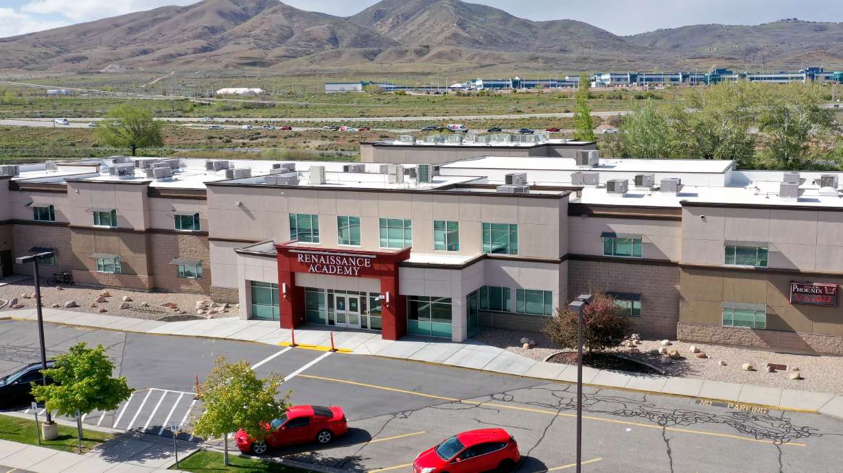 Renaissance Academy is pictured in Lehi on Monday. After an investigation of "inappropriate conversations" between a Renaissance Academy elementary teacher and her former students, the educator and school officials have mutually agreed to part ways.