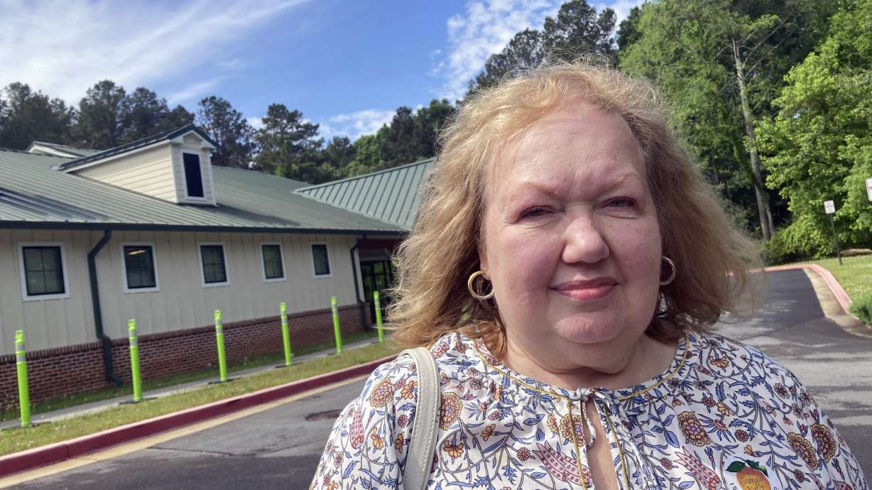 Ursula Gruenewald, a resident of Acworth, Ga., cast her ballot at an early voting site on Friday, May 6. Gruenewald, who usually votes by mail, said she had a difficult time navigating recent changes to the mail voting process in Georgia and decided to vote at the early voting site to avoid the possibility of long lines on Election Day.