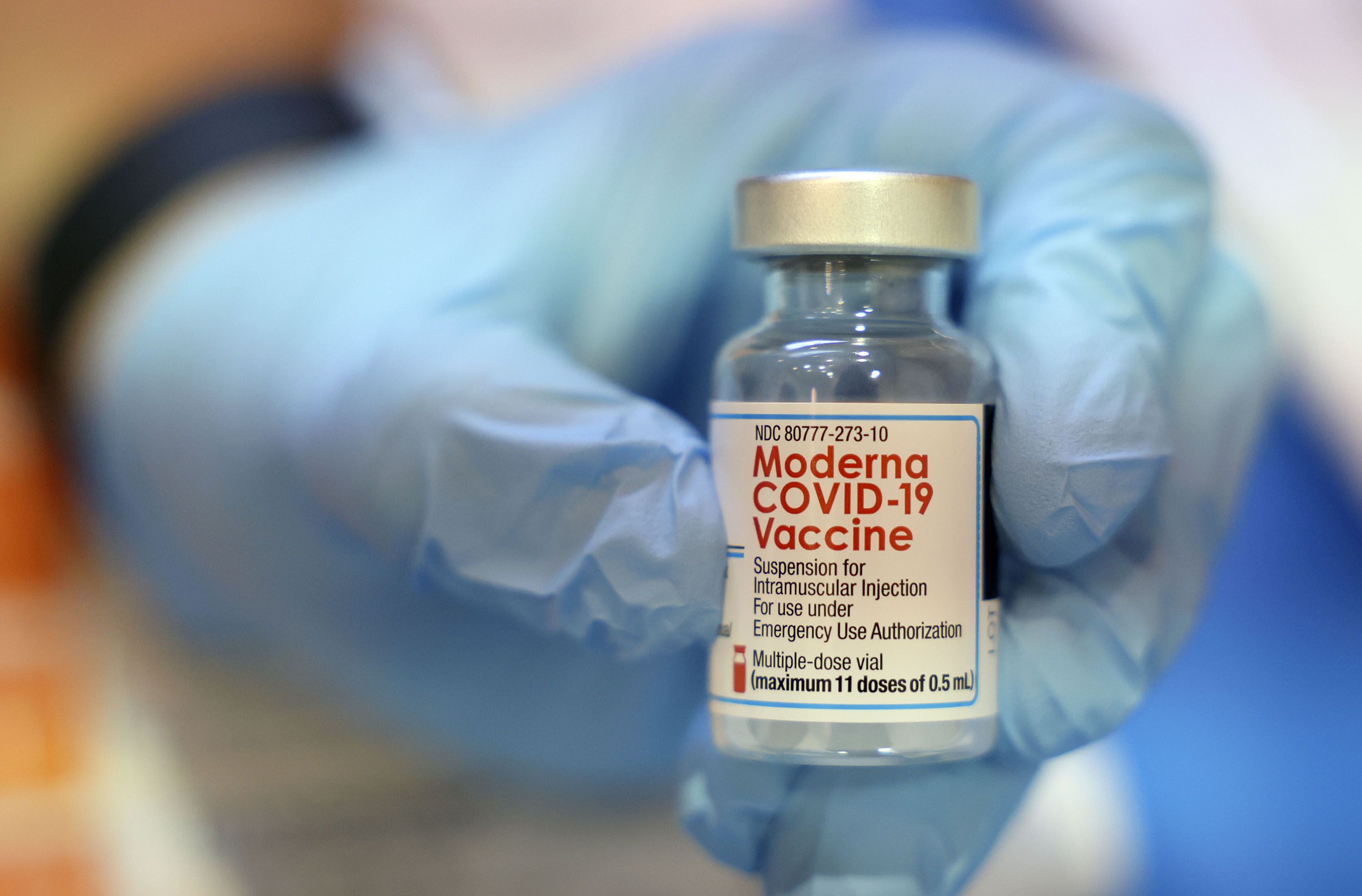 A bottle of Moderna COVID-19 vaccine is pictured at a vaccine clinic at the A. Ray Olpin Student Union at the University of Utah in Salt Lake City on Jan. 20. After more than two years of monitoring the spread of COVID-19, first as state epidemiologist and now as head of the Salt Lake County Health Department, Dr. Angela Dunn said she caught the virus about two weeks ago from her 10-year-old son.