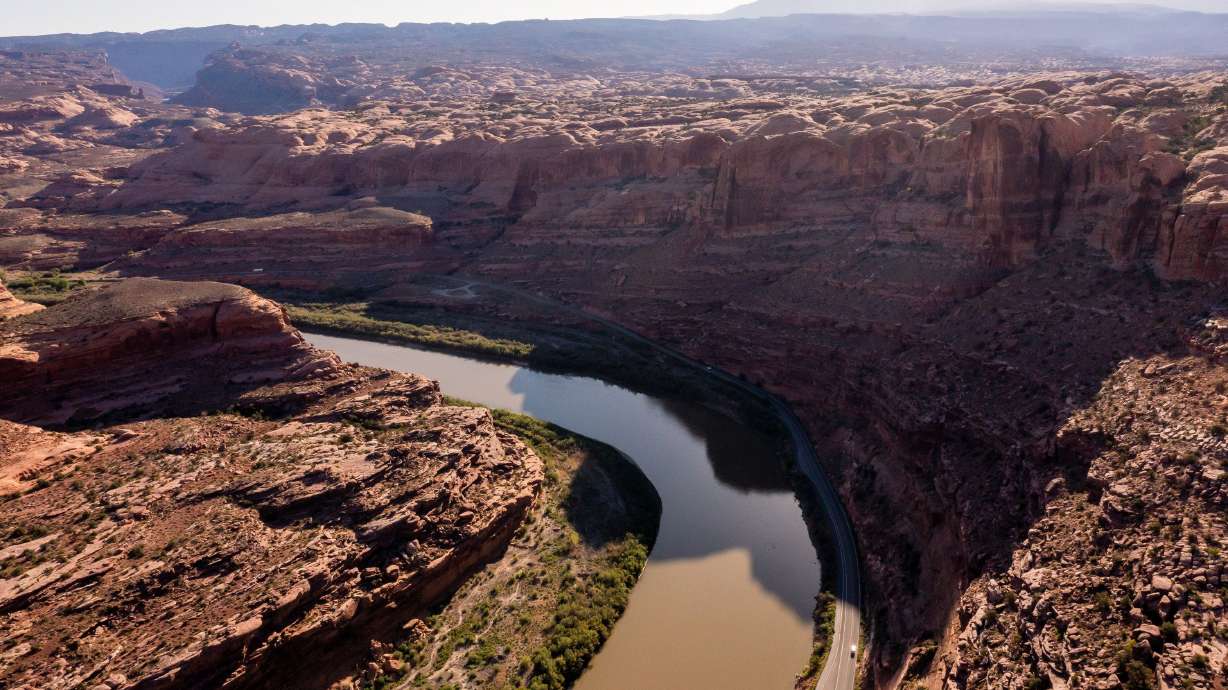The Colorado River just outside of Moab is pictured on Sept. 20, 2021. A Tuesday gathering of politicians, water experts and policymakers made clear that the glass is half full — with plenty of reason for optimism if wise-water management is embraced head-on.