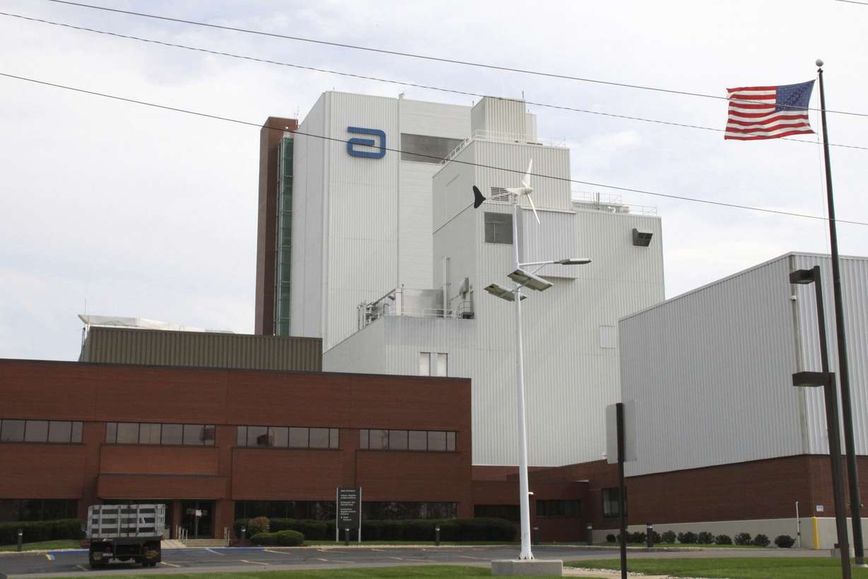 An Abbott Laboratories manufacturing plant is shown in Sturgis, Mich., on Sept. 23, 2010. In mid-February 2022, Abbott announced it was recalling various lots of three powdered infant formulas from the plant, after federal officials began investigating rare bacterial infections in four babies who got the product.