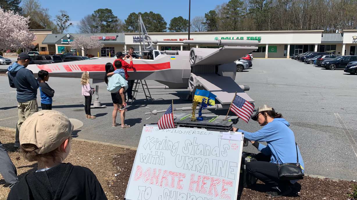 Akaki Lekiachvili built the model spaceship in his Atlanta garage.