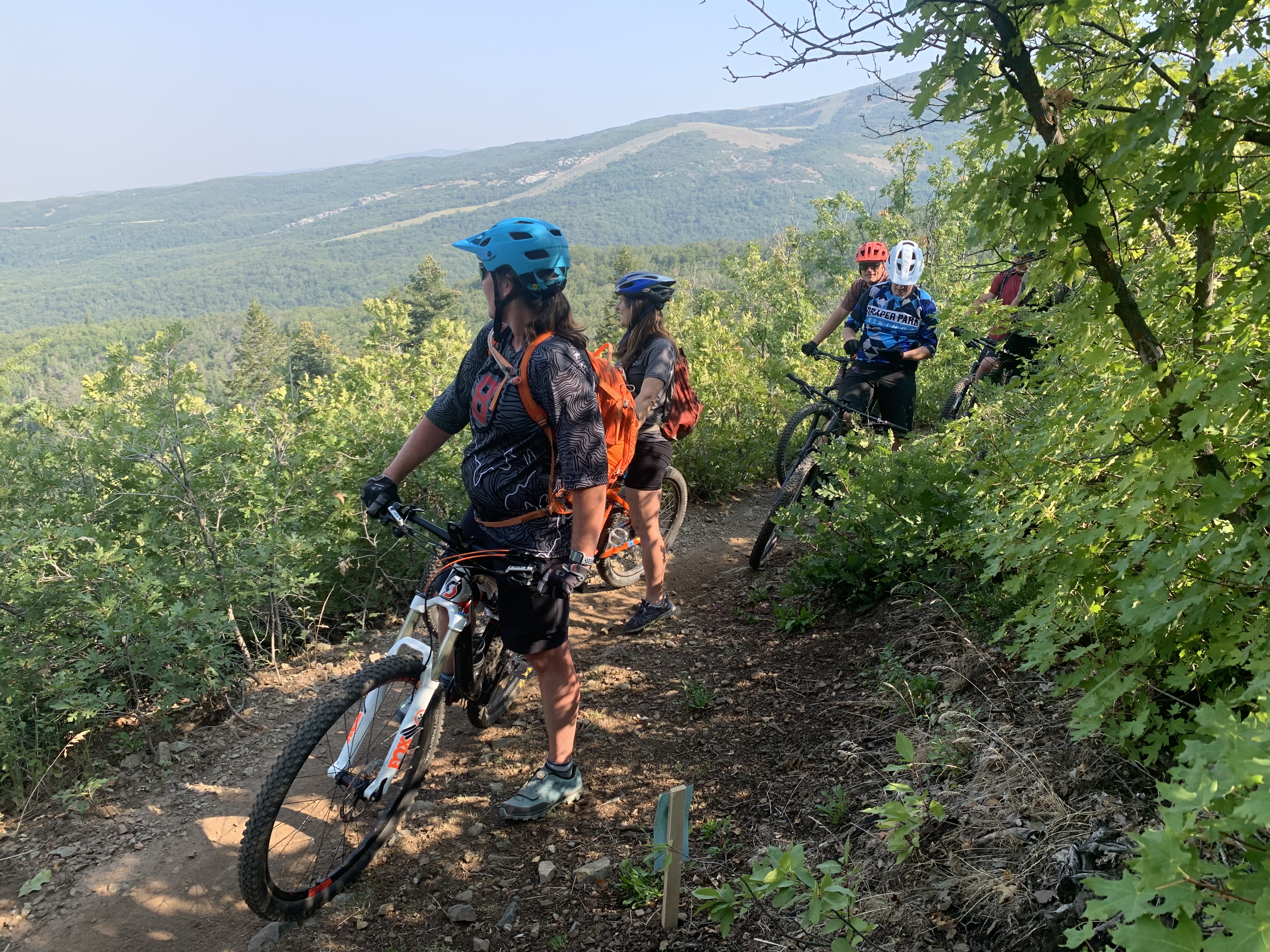 Mountain bikers on a foothill trail in Bountiful. The Office of Outdoor Recreation granted $500,000 to help Bountiful City to more than double its foothills trails.