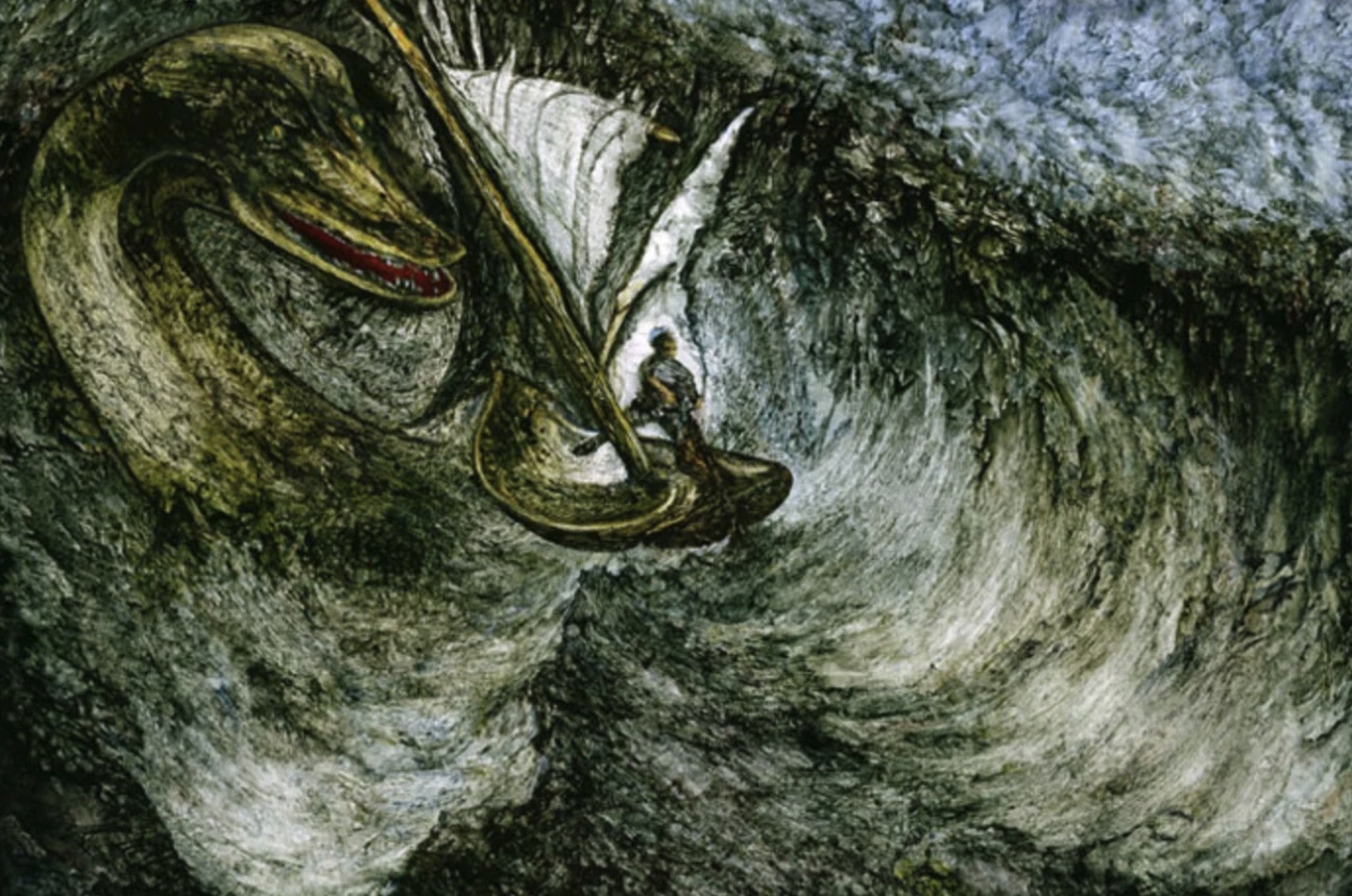 Oil painting of the Loch Ness Monster by Hugo Heikenwaelder. Some people believe the Bear Lake monster is actually the Loch Ness monster.