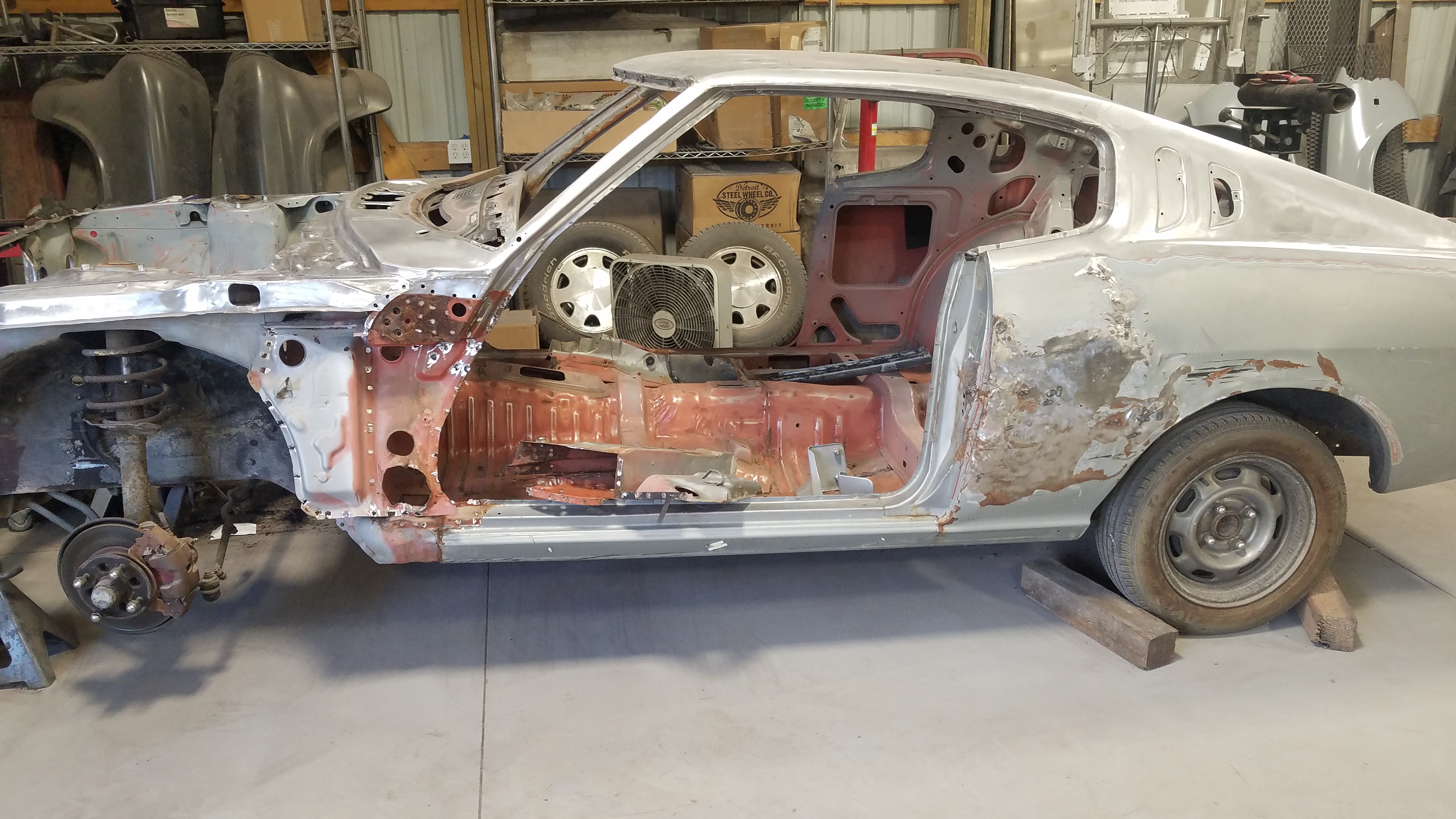 Josh Wheeler said when he bought it, the side of his Celica had been hit pretty hard. He replaced panels on the driver's side.