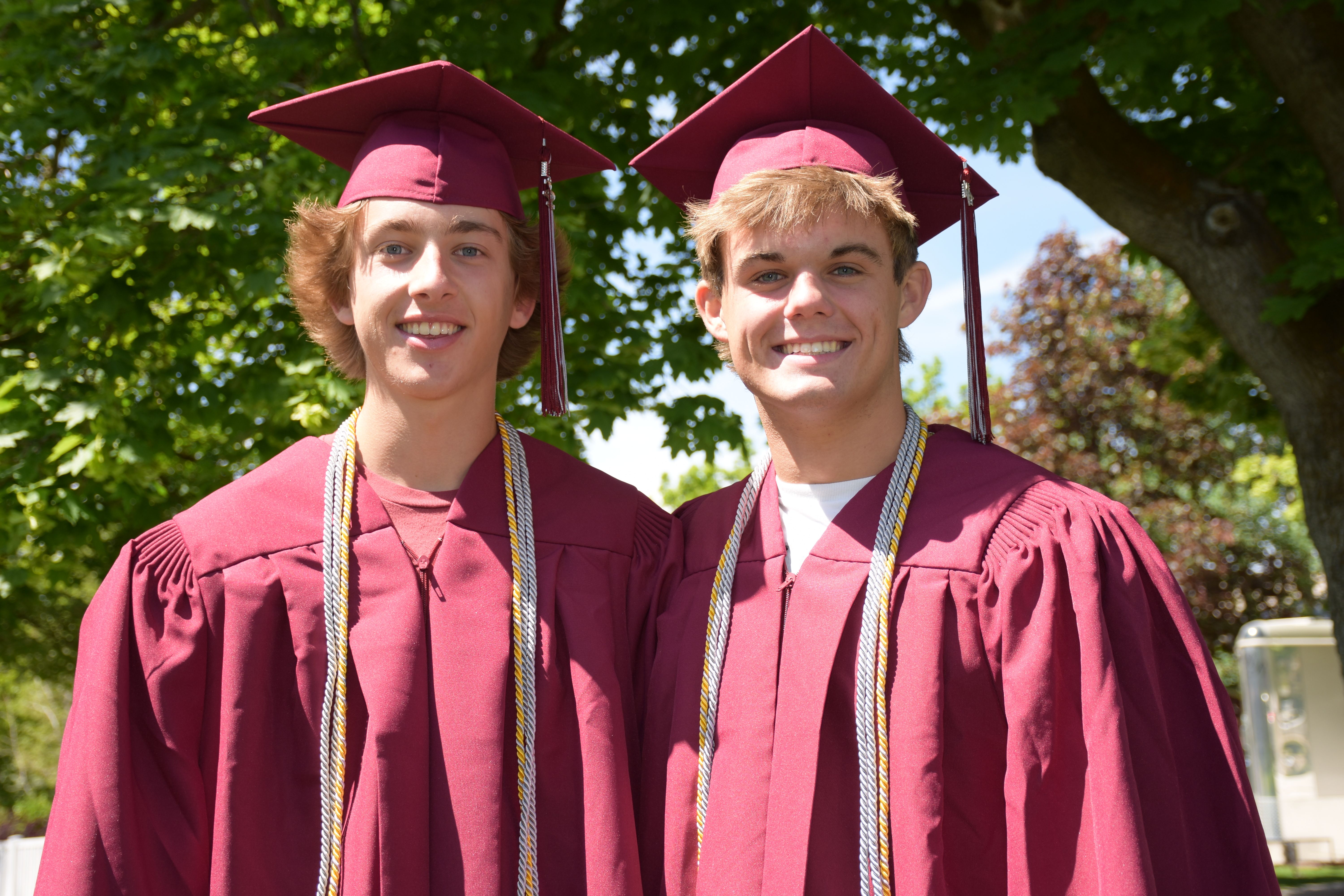 Jorgen Koch, left, and Isaac Brockbank, right, are two of Canyons School District's original kindergarteners graduating from HIgh School this year.