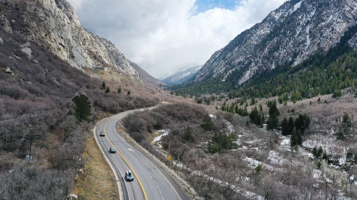 Motorists travel in Little Cottonwood Canyon on March 16. Memorial Day weekend is expected to result in an increase in travel, including people going into Utah's outdoors.