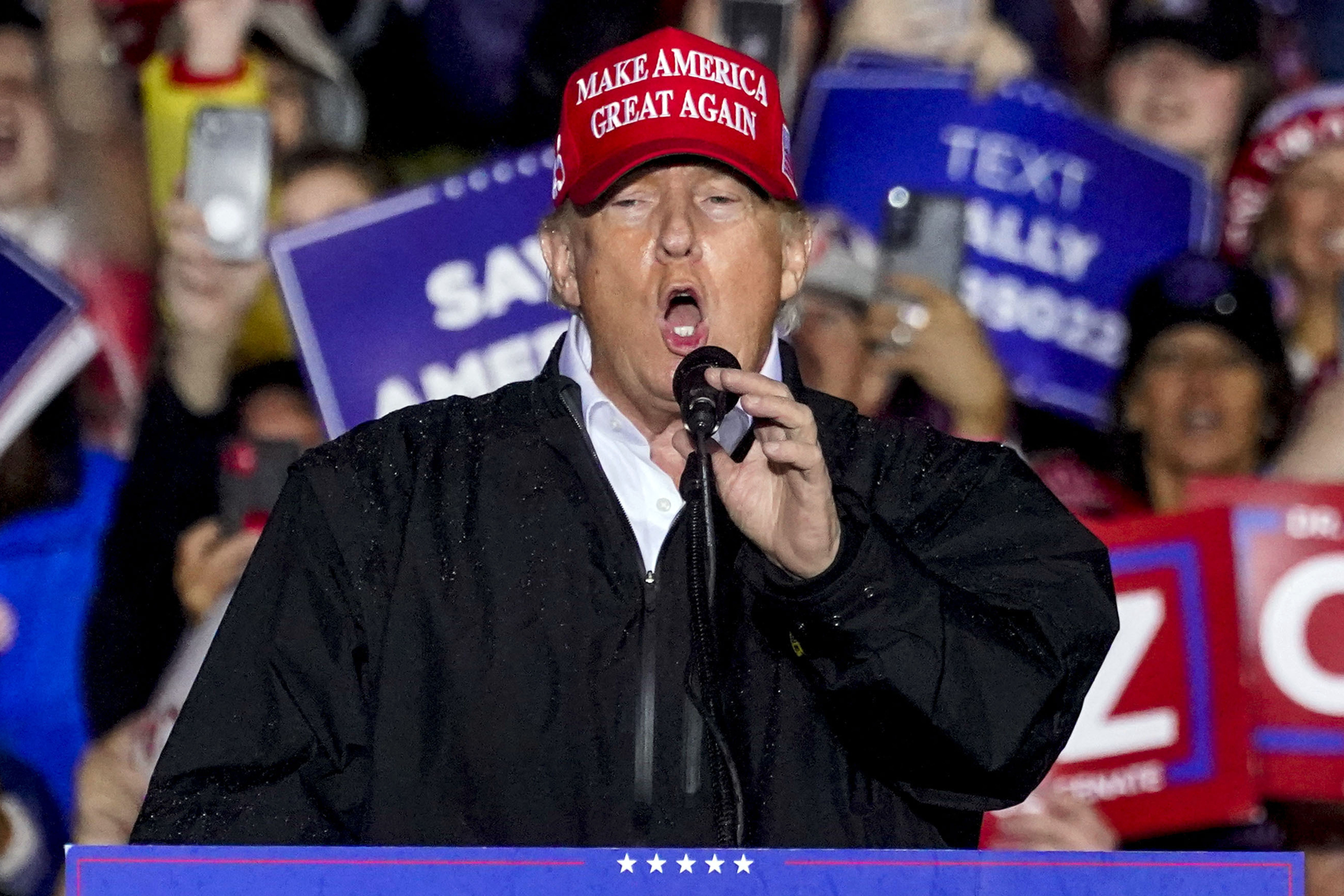 Former President Donald Trump speaks at a campaign rally in Greensburg, Pa., on May 6. A federal judge on Friday dismissed Trump's lawsuit against New York Attorney General Letitia James, allowing her civil investigation into his business practices to continue. 