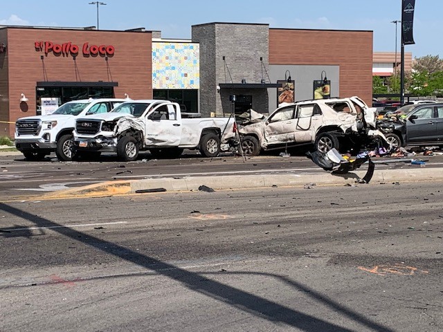 A crash in Sandy on Friday morning left a Sandy woman dead and several others injured, and prompted an hourslong closure of State Street.