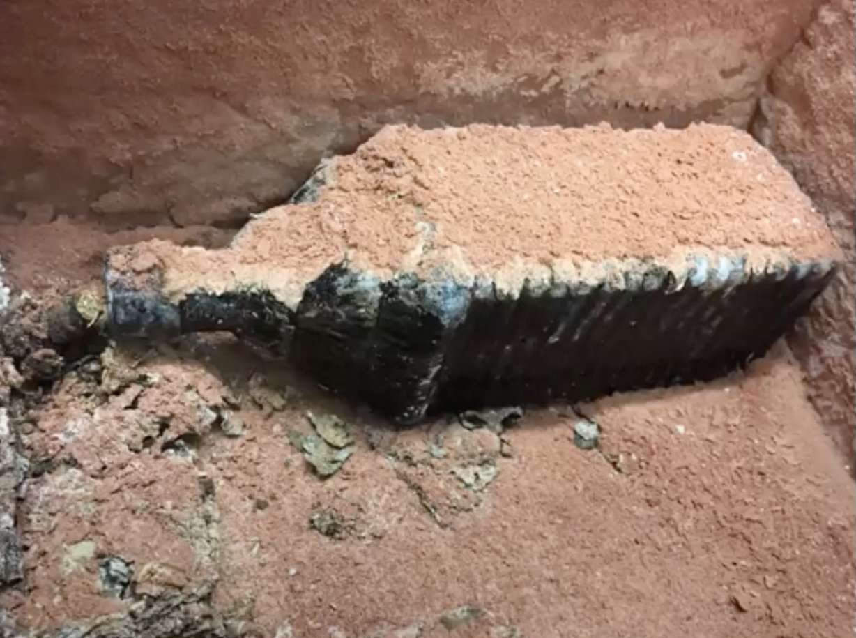 A bottle of wine from the St. George area that was placed in an 1867 time capsule for the St. George Tabernacle. It is one of the only known remaining bottles from this era in Utah history.